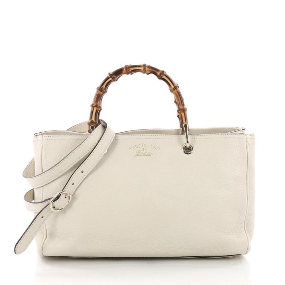 GUCCI Medium bamboo shopper cream